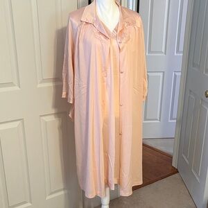 Vintage Vanity Fair Soft Peach Robe Set size L